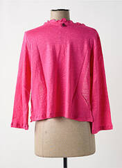 Gilet manches longues rose MALOKA pour femme seconde vue