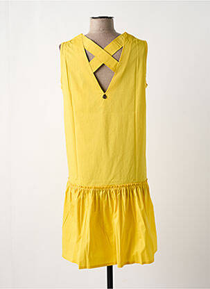 Robe mi-longue jaune MALOKA femme