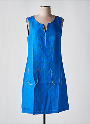 Robe mi-longue bleu MALOKA femme