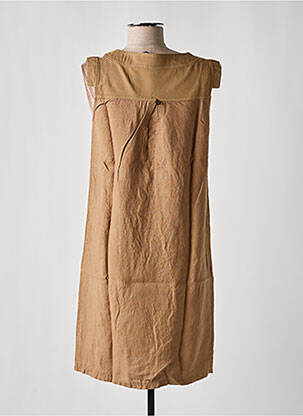 Robe mi-longue marron MALOKA femme