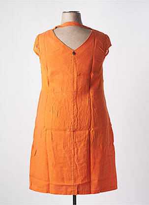 Robe mi-longue orange MALOKA femme