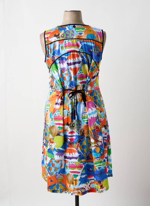 Robe mi-longue orange MALOKA pour femme