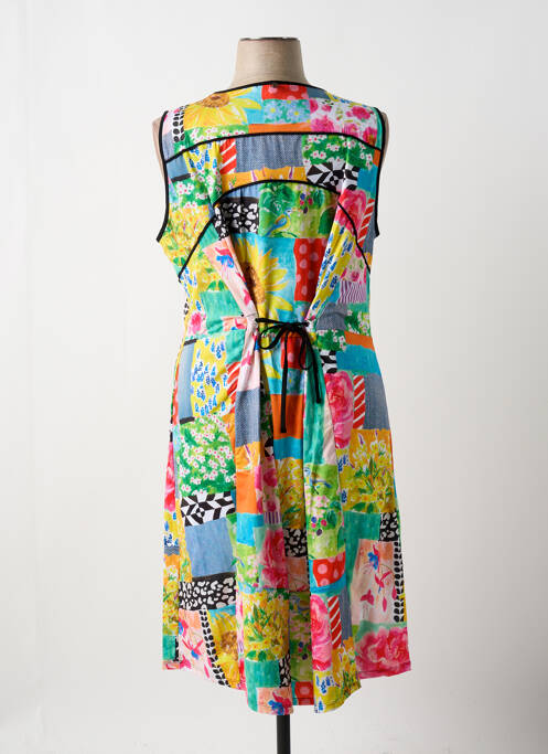 Robe mi-longue jaune MALOKA pour femme