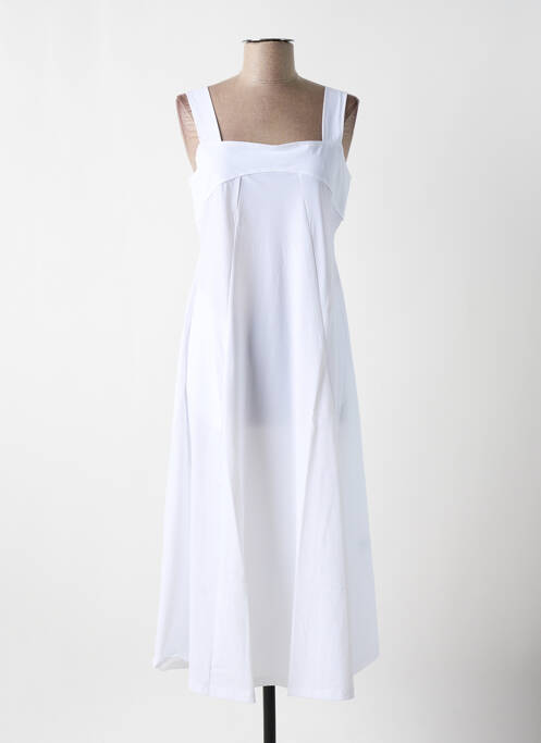 Robe mi-longue blanc MALOKA pour femme