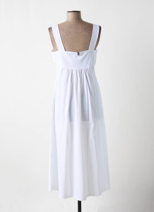Robe mi-longue blanc MALOKA pour femme