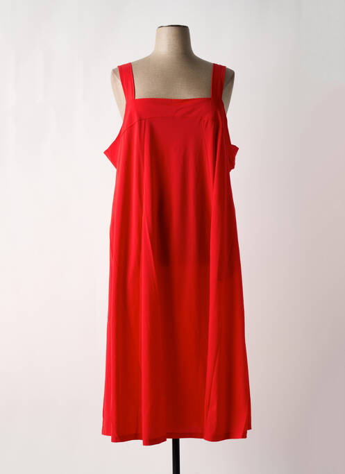 Robe mi-longue rouge MALOKA pour femme