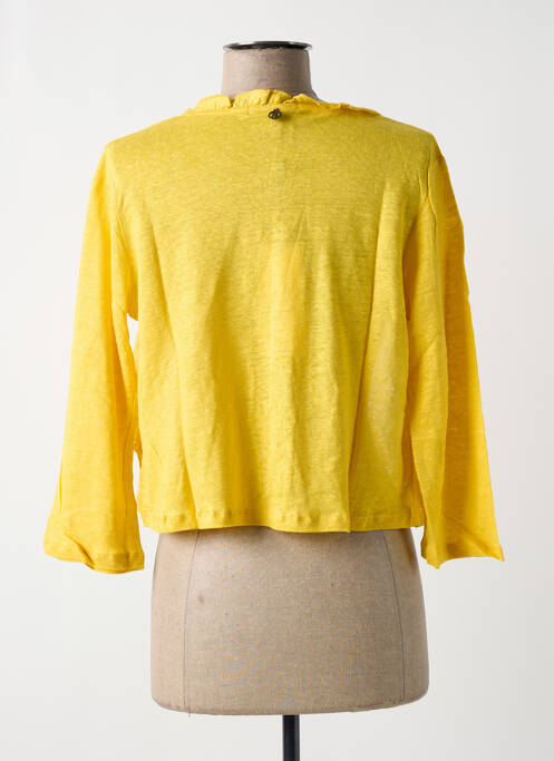 Gilet manches longues jaune MALOKA pour femme