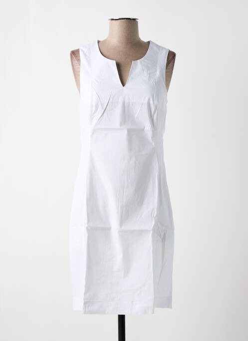 Robe mi-longue blanc MALOKA pour femme