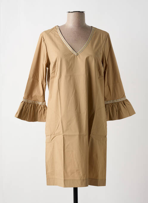 Robe courte marron MALOKA pour femme