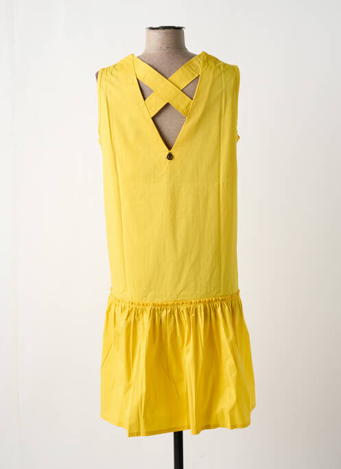 Robe mi-longue jaune MALOKA pour femme