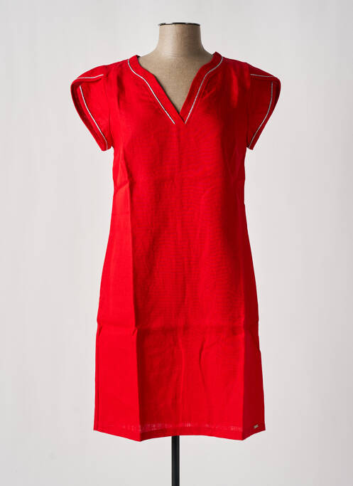 Robe mi-longue rouge MALOKA pour femme
