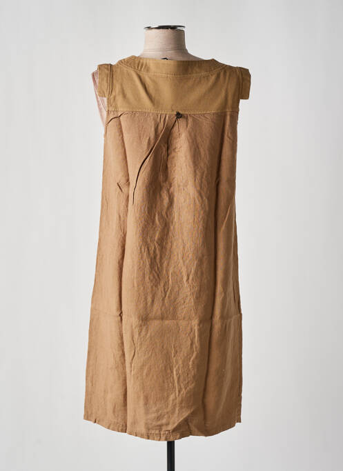 Robe mi-longue marron MALOKA pour femme