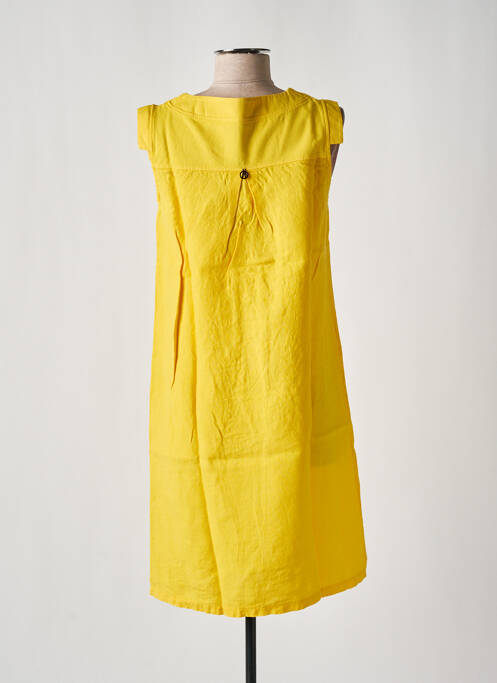 Robe mi-longue jaune MALOKA pour femme