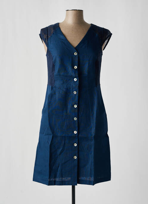 Robe mi-longue bleu MALOKA pour femme