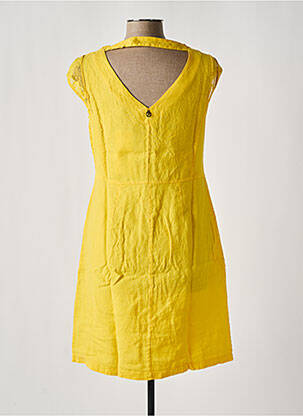 Robe mi-longue jaune MALOKA femme
