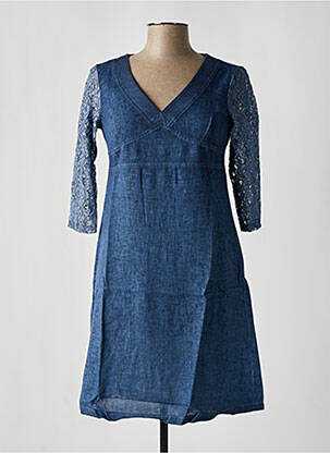 Robe mi-longue bleu MALOKA femme