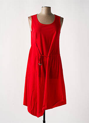 Robe mi-longue rouge MALOKA femme
