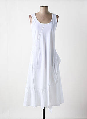 Robe mi-longue blanc MALOKA femme