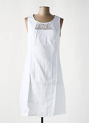 Robe mi-longue blanc MALOKA femme