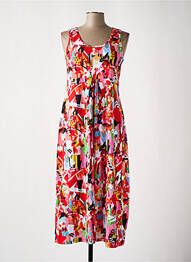 Robe mi-longue rouge MALOKA femme