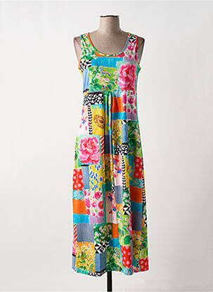 Robe mi-longue bleu MALOKA pour femme