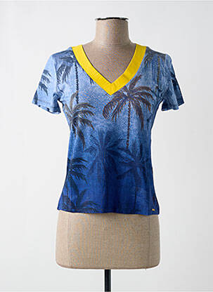 T-shirt bleu PAUL BRIAL femme