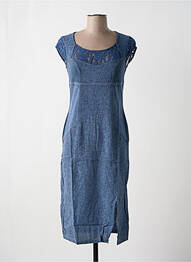 Robe mi-longue bleu MALOKA femme