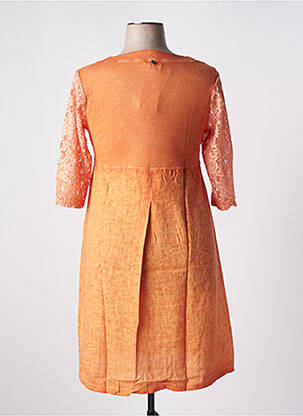 Robe mi-longue orange MALOKA femme
