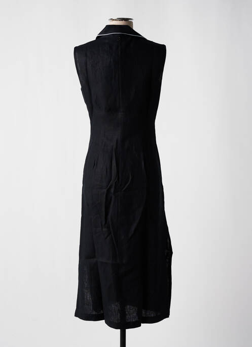 Robe mi-longue noir MALOKA pour femme
