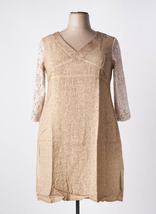 Robe courte marron MALOKA pour femme