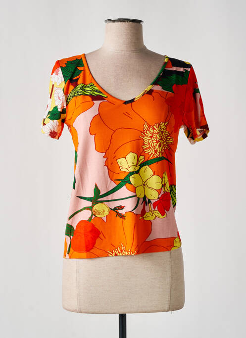 T-shirt orange PAUL BRIAL pour femme