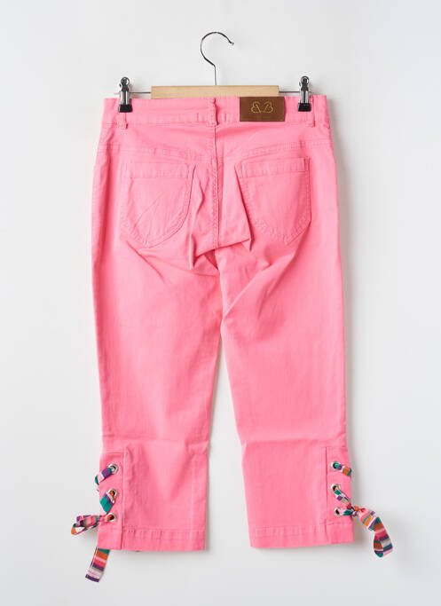 Pantacourt rose PAUL BRIAL pour femme