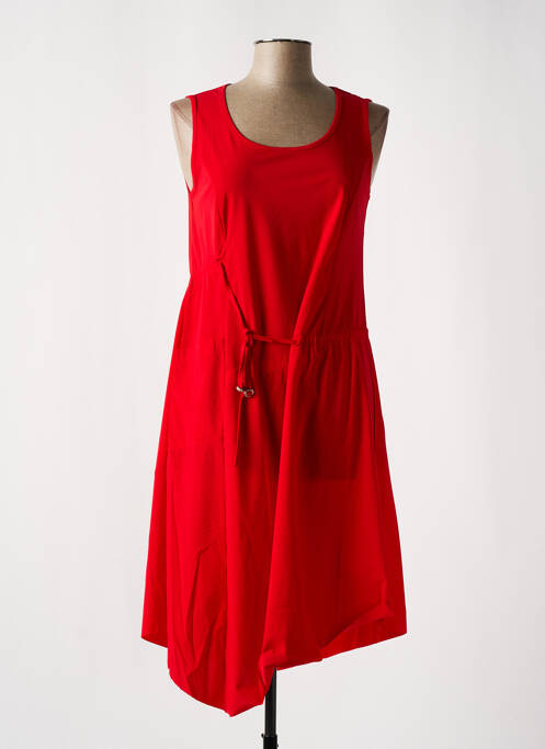 Robe mi-longue rouge MALOKA pour femme