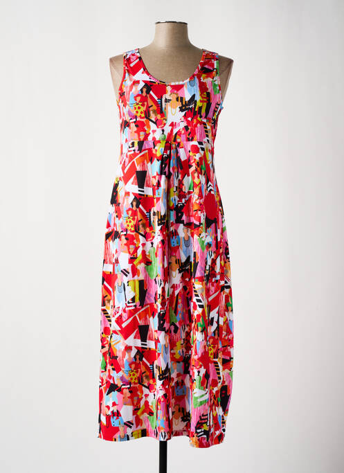 Robe mi-longue rouge MALOKA pour femme