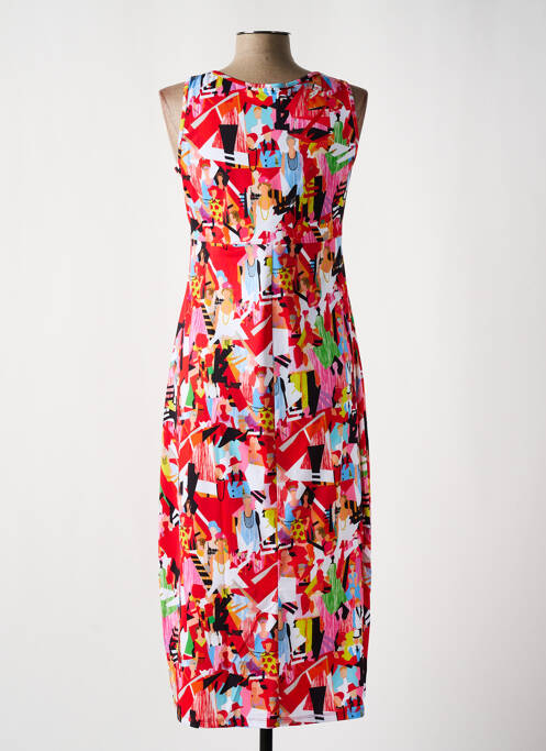 Robe mi-longue rouge MALOKA pour femme
