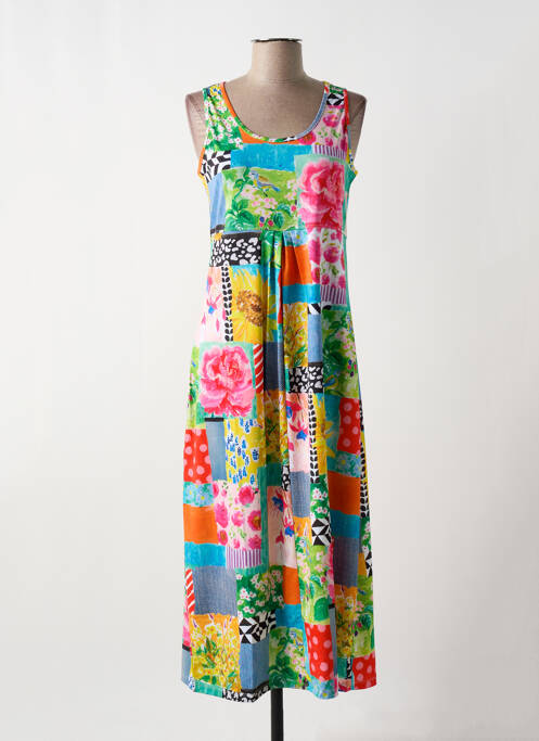 Robe mi-longue bleu MALOKA pour femme