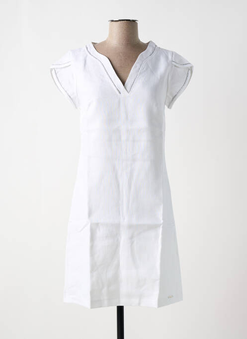 Robe mi-longue blanc MALOKA pour femme