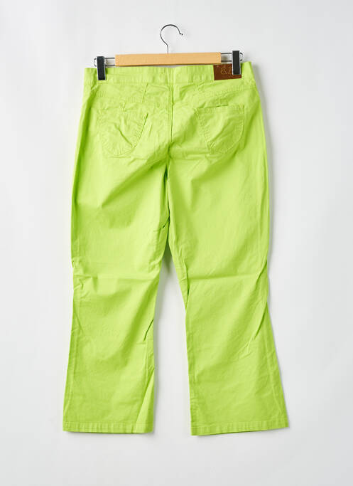 Pantalon droit vert PAUL BRIAL pour femme