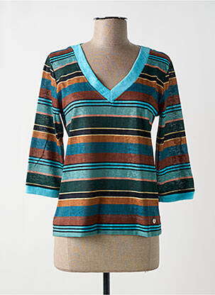 T-shirt bleu PAUL BRIAL femme