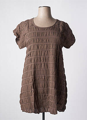 Robe courte taupe G!OZE femme