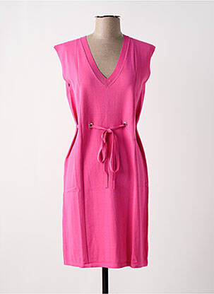 Robe mi-longue rose PAUL BRIAL femme