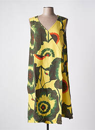 Robe mi-longue jaune G!OZE femme