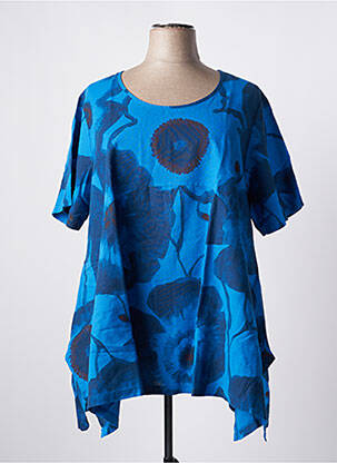 Tunique manches courtes bleu G!OZE pour femme