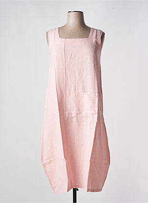 Robe mi-longue rose G!OZE femme