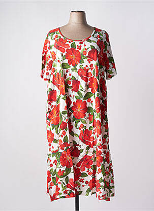 Robe mi-longue rouge G!OZE pour femme