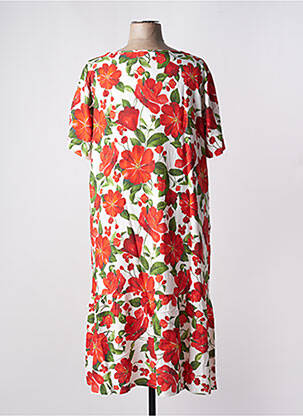 Robe mi-longue rouge G!OZE femme