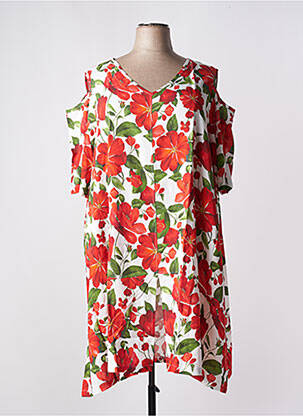 Robe mi-longue rouge G!OZE pour femme