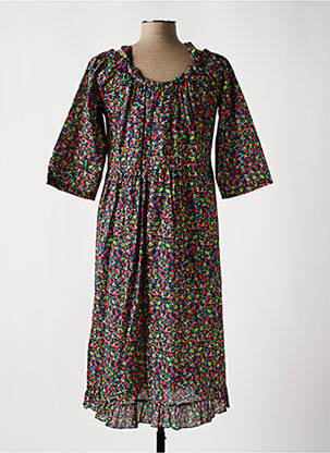 Robe mi-longue noir G!OZE femme