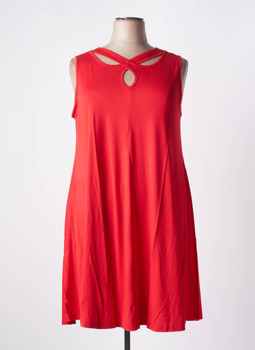 Robe mi-longue rouge MALOKA pour femme