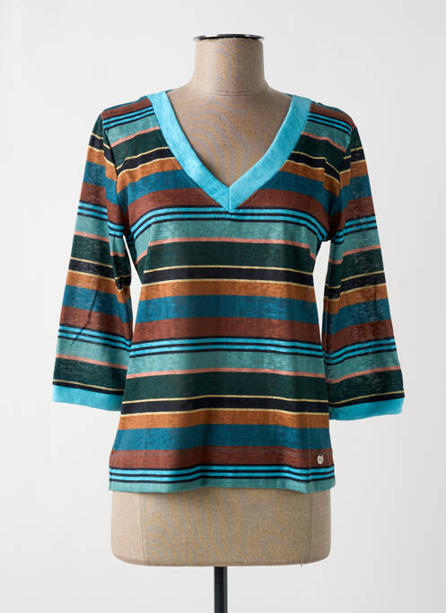 T-shirt bleu PAUL BRIAL pour femme
